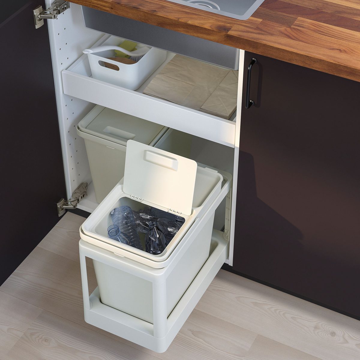 Çöp Ayrıma için Sürgü Çerçeve, Açık Gri – 3. görsel