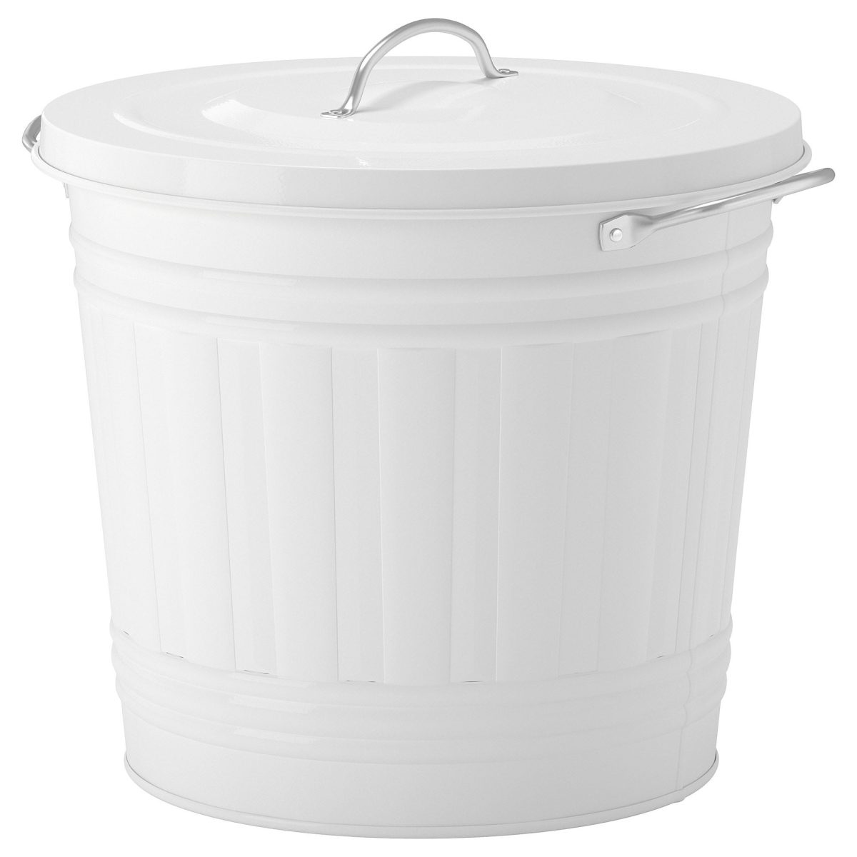 Çöp Kutusu, Beyaz, 16 lt, Kapaklı