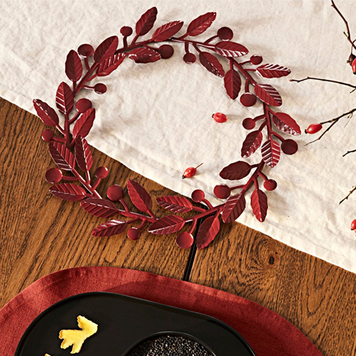 Dekoratif Aksesuar, Kırmızı-Kahverengi, 36 cm – 3. görsel
