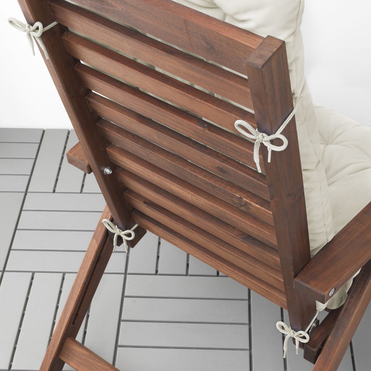 Dış Mekan Sandalye Minderi, Açık Gri-Bej, 116x45 cm – 2. görsel