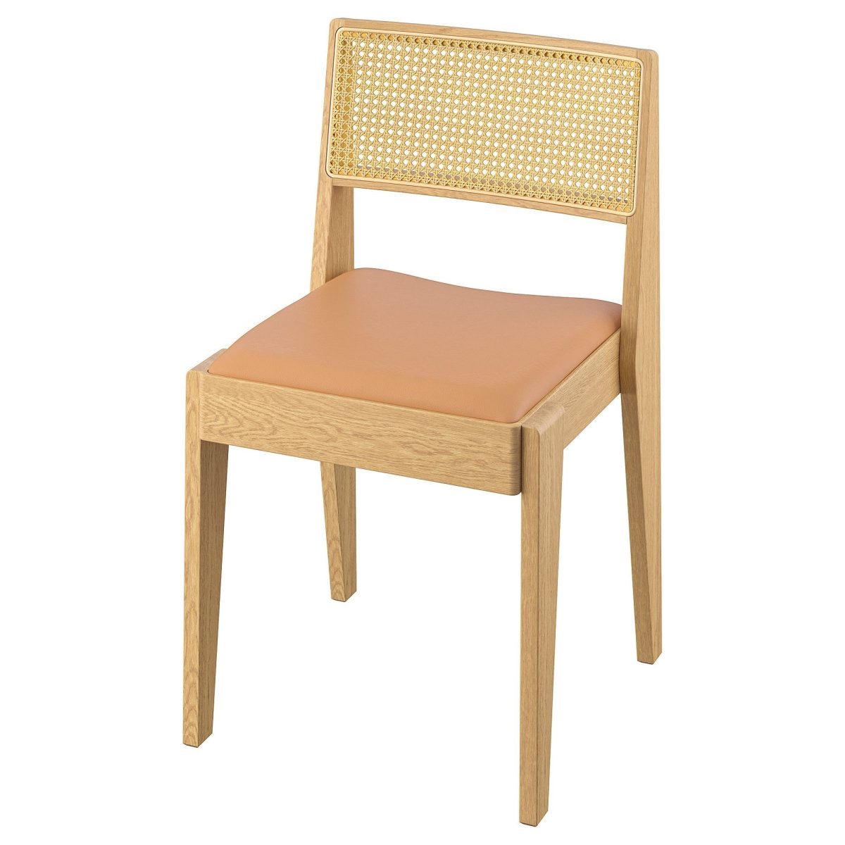 Döşemeli Ahşap Sandalye, Meşe-Rattan