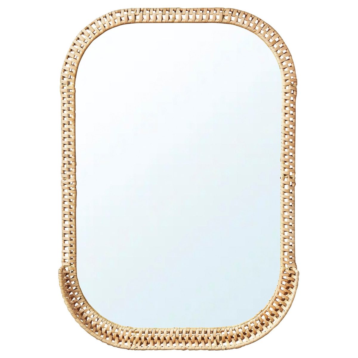 Duvar Aynası, Rattan, 53x76 cm