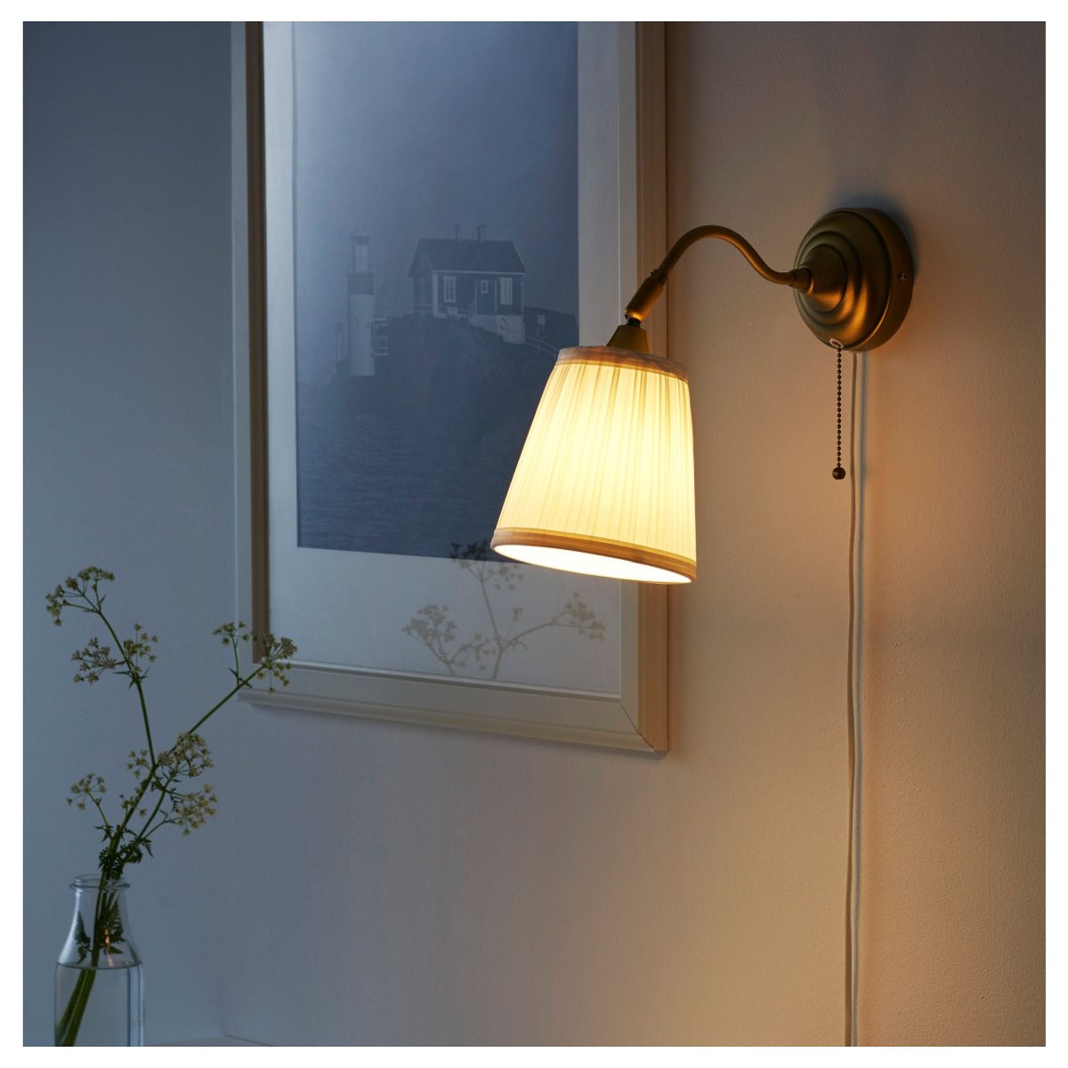 Duvar Lambası, Beyaz-Pirinç Rengi, 38 cm – 2. görsel