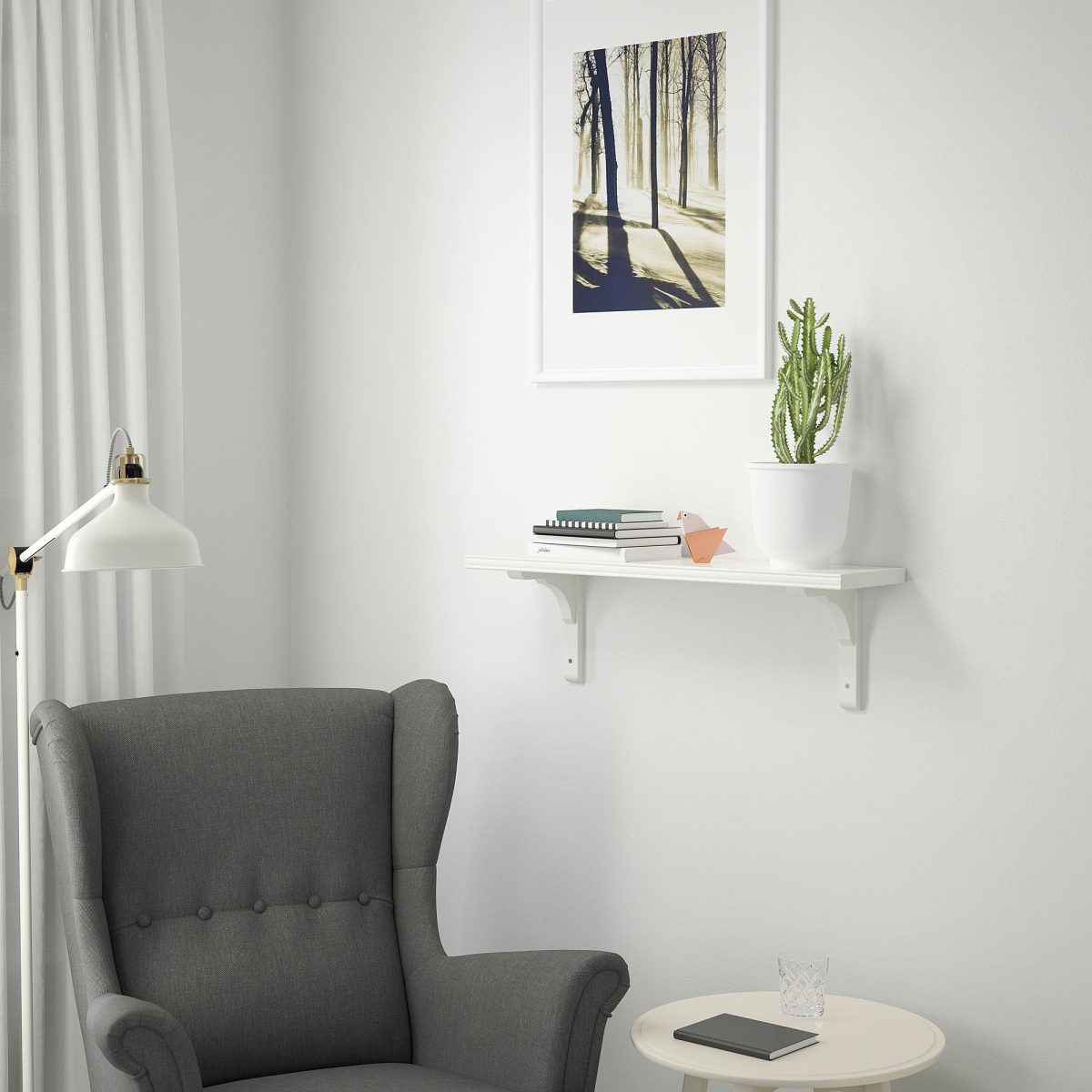 Duvar Rafı, Beyaz, 80x20 cm – 3. görsel