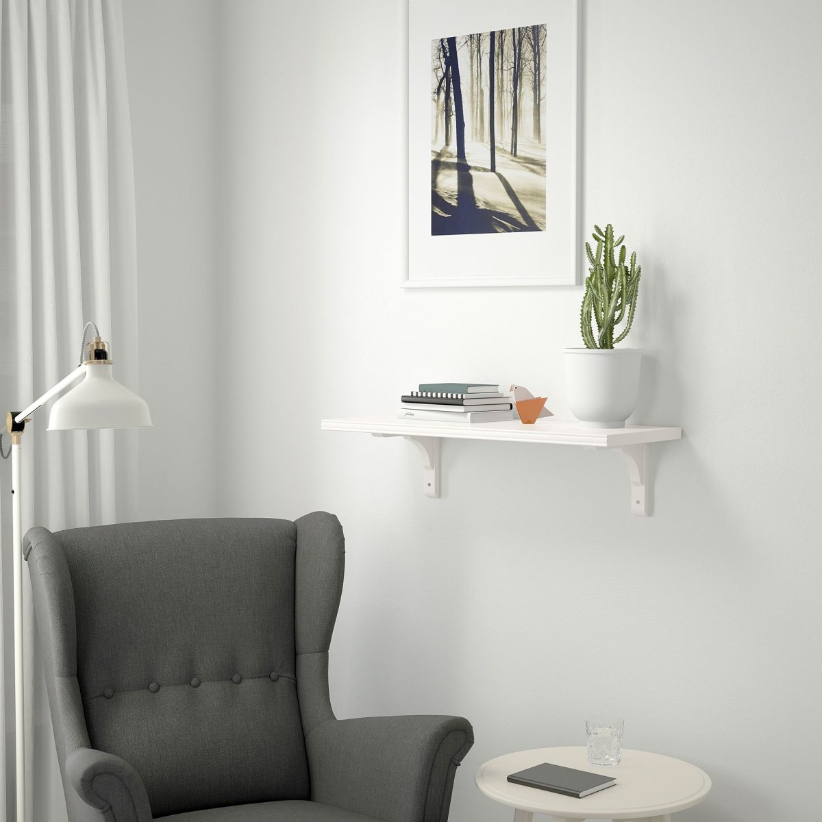 Duvar Rafı, Beyaz, 80x30 cm – 3. görsel