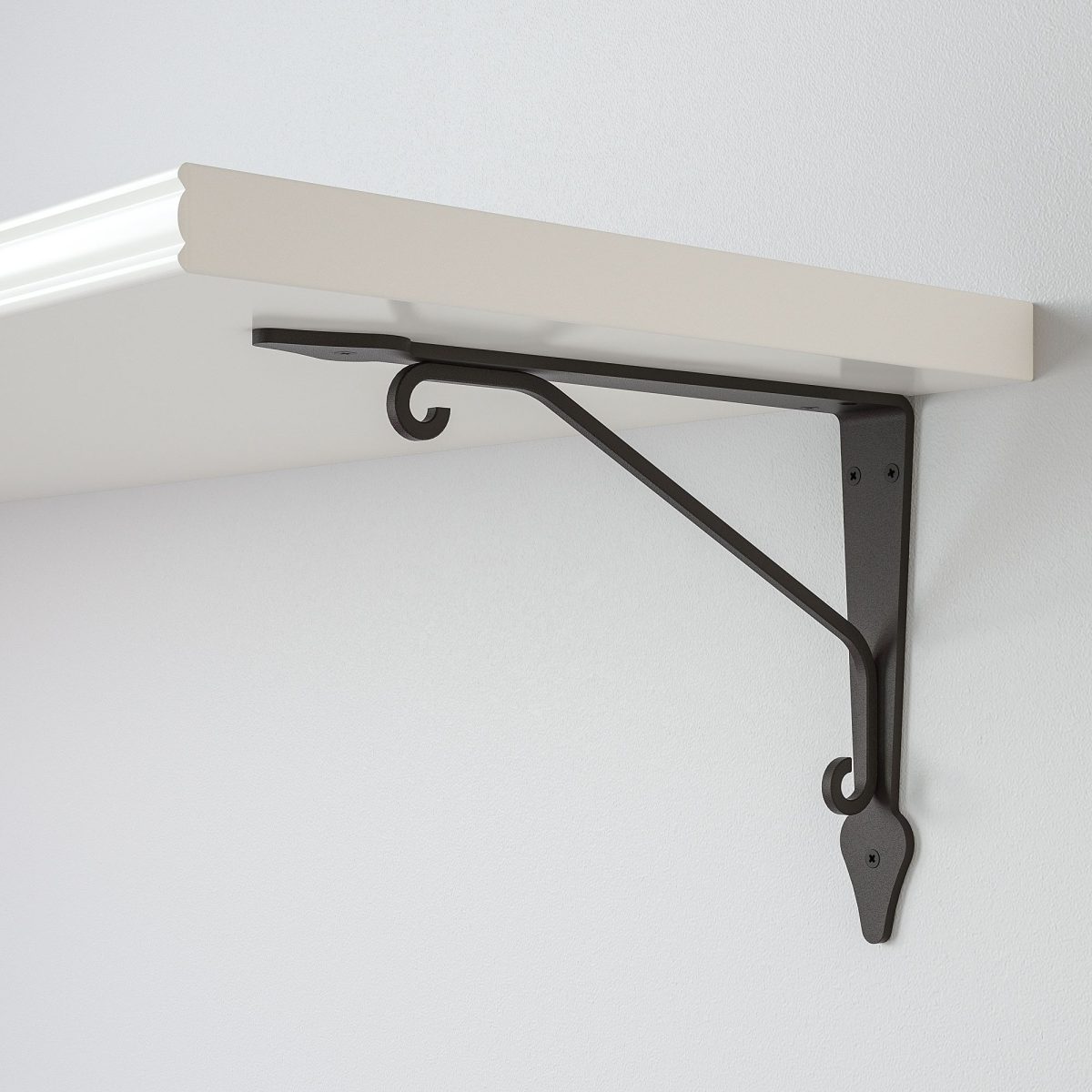 Duvar Rafı, Beyaz-Antrasit, 120x30 cm – 4. görsel