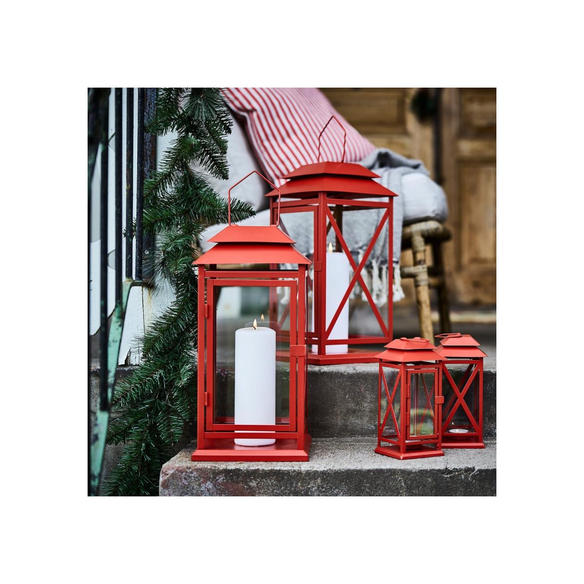 Fener, Parlak Kırmızı, 22 cm – 3. görsel