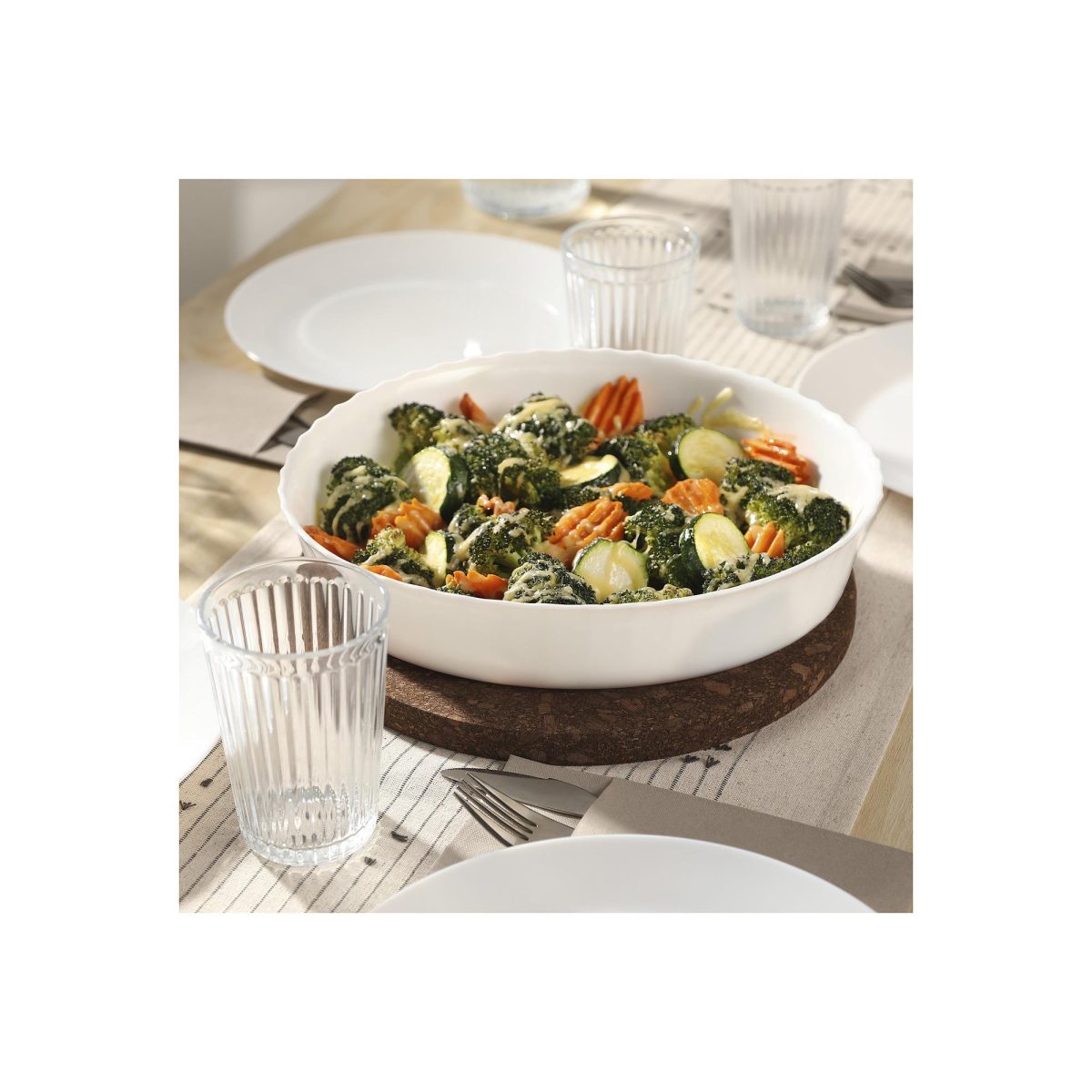 Fırın-Servis Kabı, Beyaz, 28 cm – 2. görsel