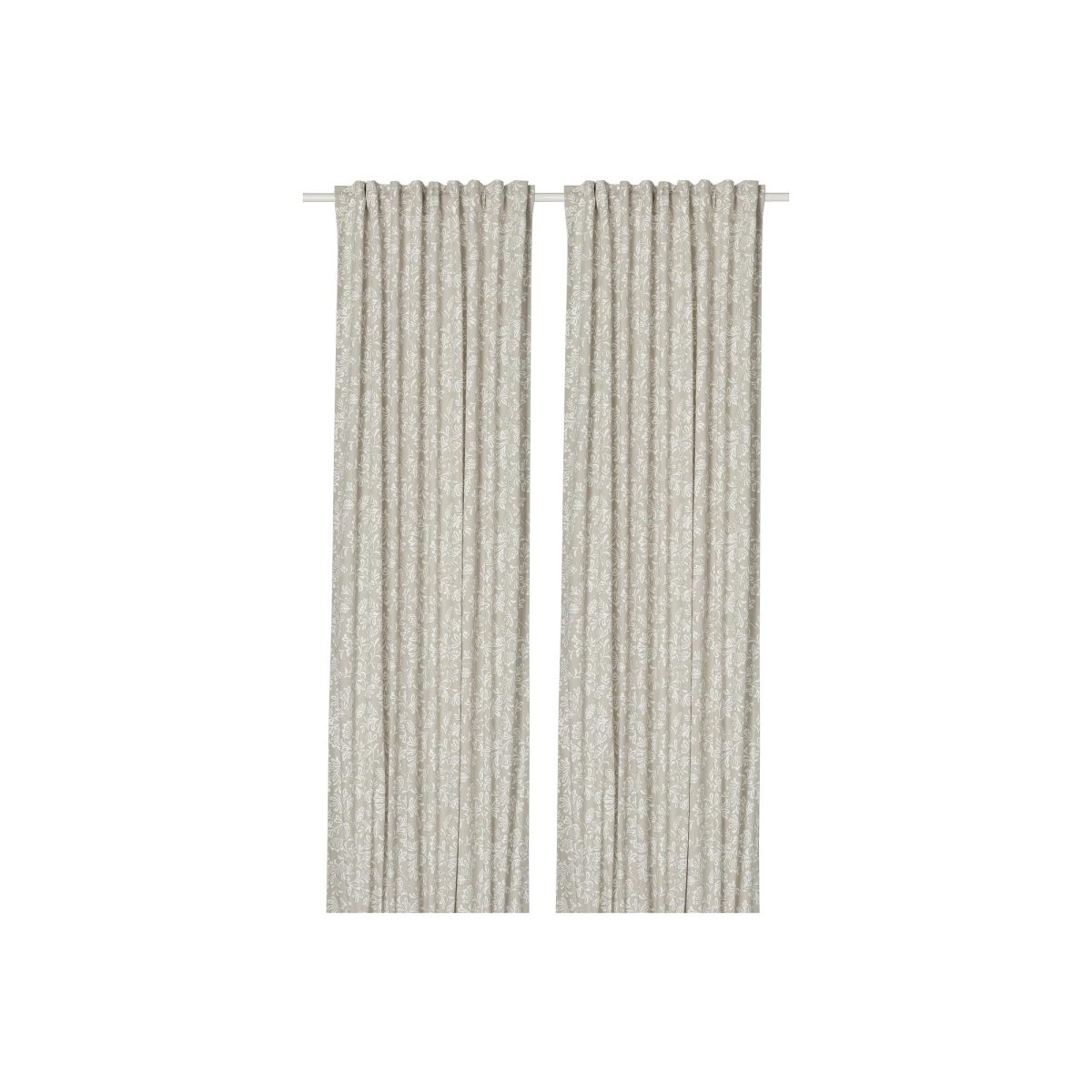 Fon Perde/2 Kanat, Açık Gri-Bej-Beyaz, 145x300 cm, Işık Filtreleyici, Polyester