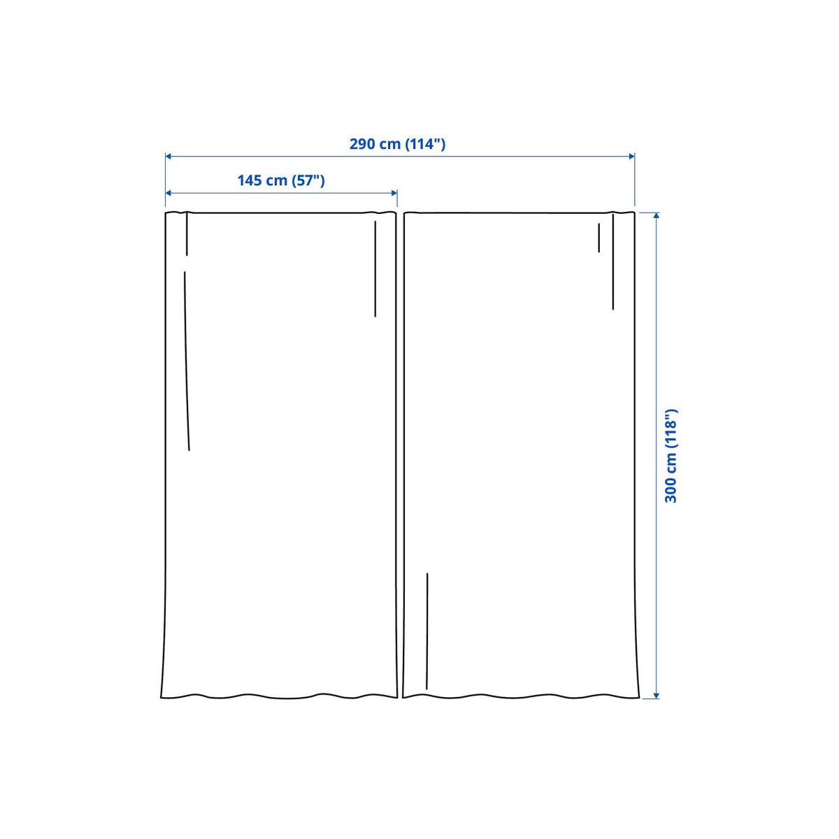 Fon Perde/2 Kanat, Açık Gri-Bej-Beyaz, 145x300 cm, Işık Filtreleyici, Polyester – 4. görsel