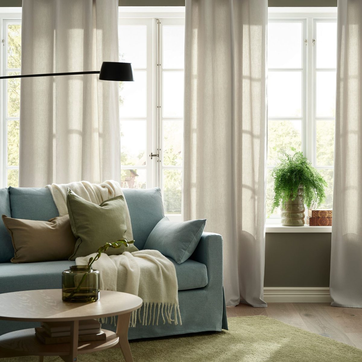 Fon Perde/2 Kanat, Bej, 145x300 cm, Işık Filtreleyici, Polyester – 2. görsel