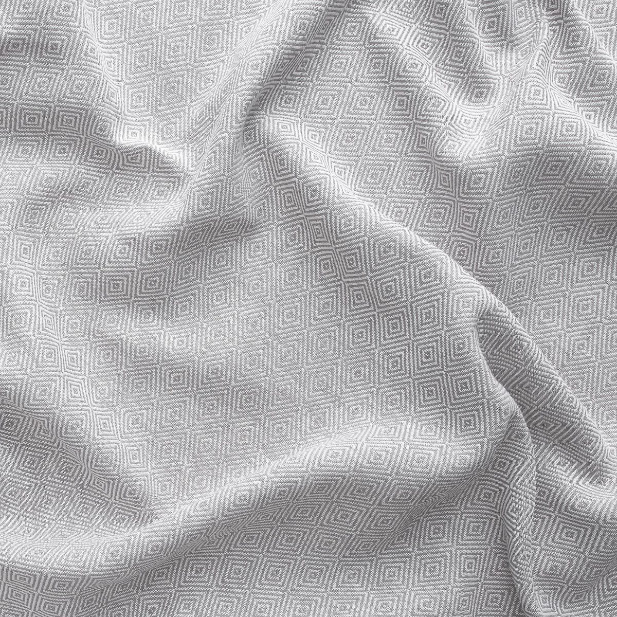 Fon Perde/2 Kanat, Beyaz-Gri, 145x300 cm, Işık Filtreleyici, Pamuk – 4. görsel