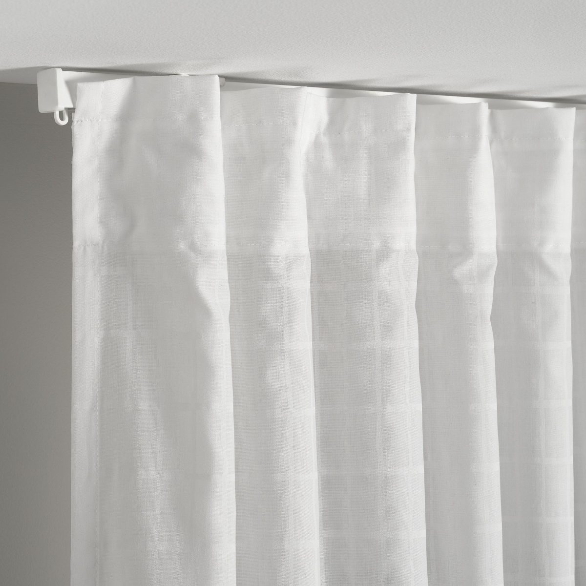 Perde/2 Kanat, Beyaz-Örgü Beyaz, 145x300 cm, Işık Filtreleyici, Polyester – 4. görsel