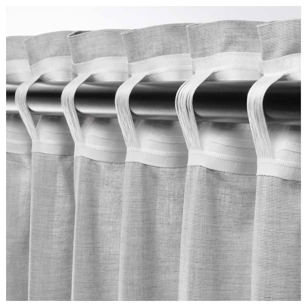 Fon Perde/2 Kanat, Gri, 145x300 cm, Işık Filtreleyici, Pamuk – 4. görsel