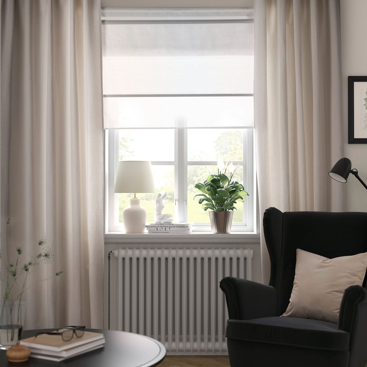 Fon Perde/2 Kanat, Kırık Beyaz, 140x300 cm – 2. görsel