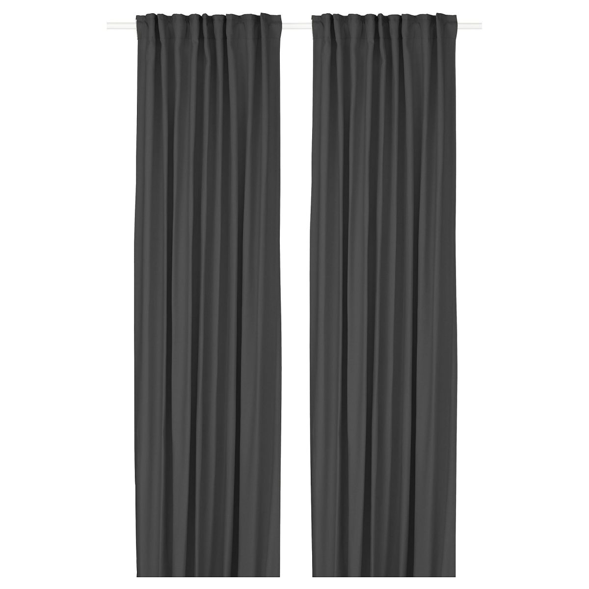 Fon Perde/2 Kanat, Koyu Gri, 145x300 cm, Işık Filtreleyici, Polyester