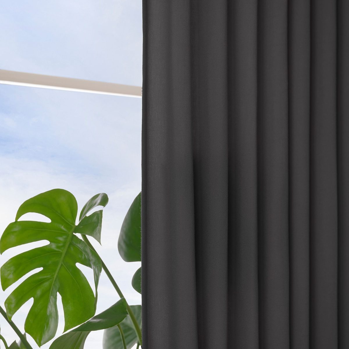 Fon Perde/2 Kanat, Koyu Gri, 145x300 cm, Işık Filtreleyici, Polyester – 3. görsel