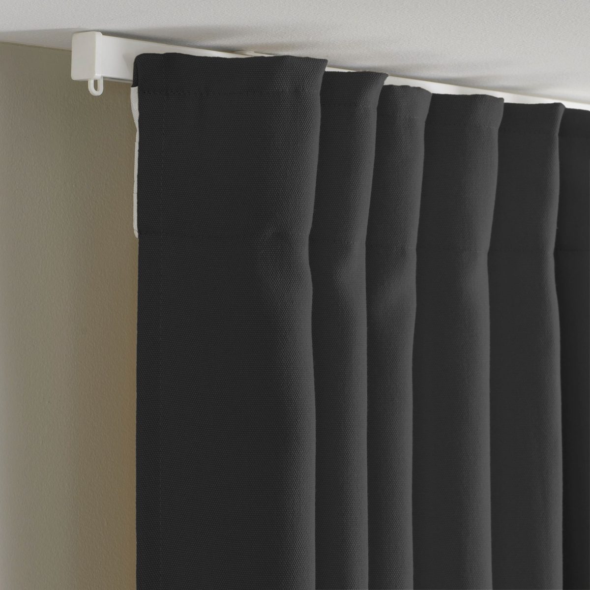 Fon Perde/2 Kanat, Koyu Gri, 145x300 cm, Işık Filtreleyici, Polyester – 4. görsel