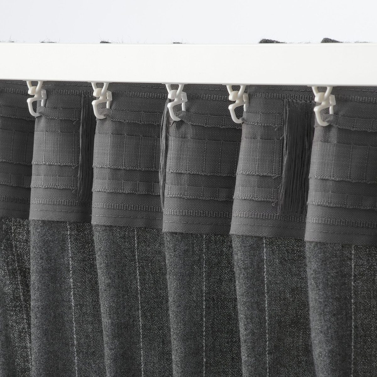 Fon Perde/2 Kanat, Koyu Gri, 145x300 cm, Işık Filtreleyici, Polyester-Akrilik – 3. görsel