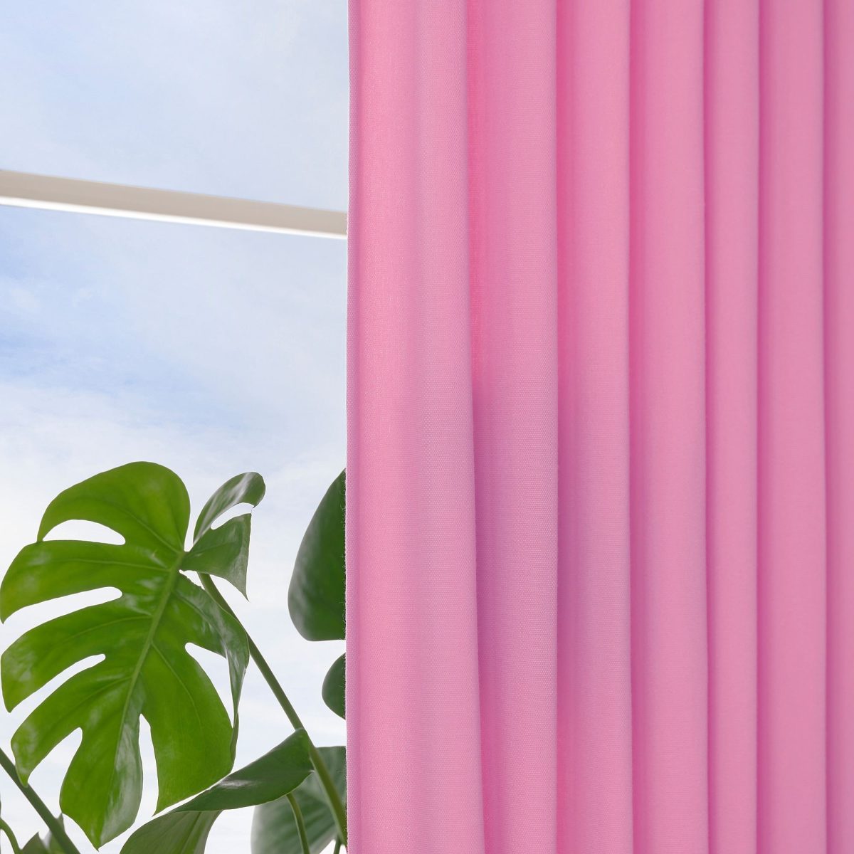 Fon Perde/2 Kanat, Pembe, 145x300 cm, Işık Filtreleyici, Polyester – 3. görsel