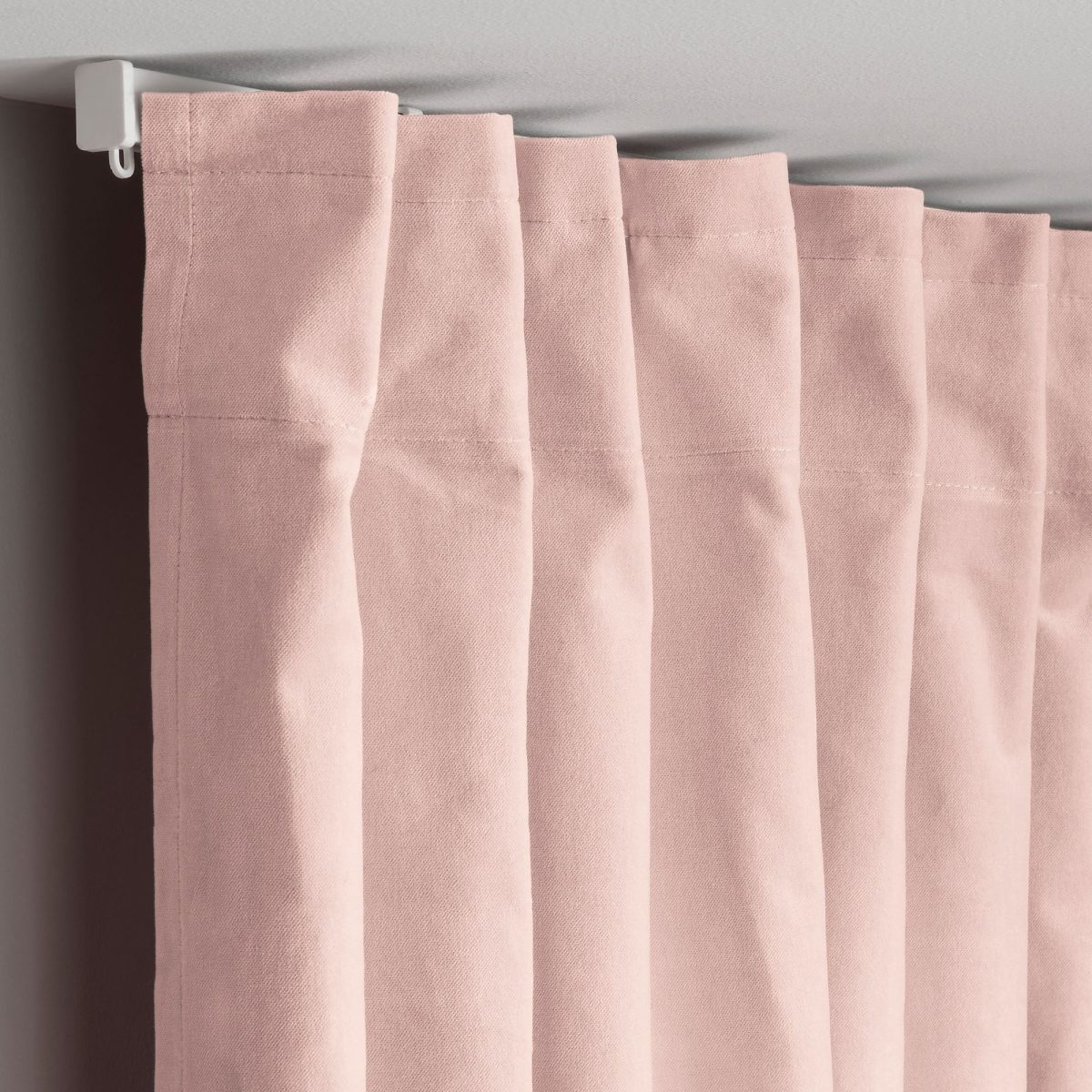 Perde/2 Kanat, Uçuk Pembe, 140x300 cm, Işık Filtreleyici, Pamuk – 4. görsel