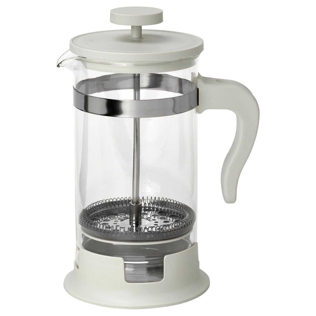 French Press, Paslanmaz Çelik-Kırık Beyaz, 1 lt