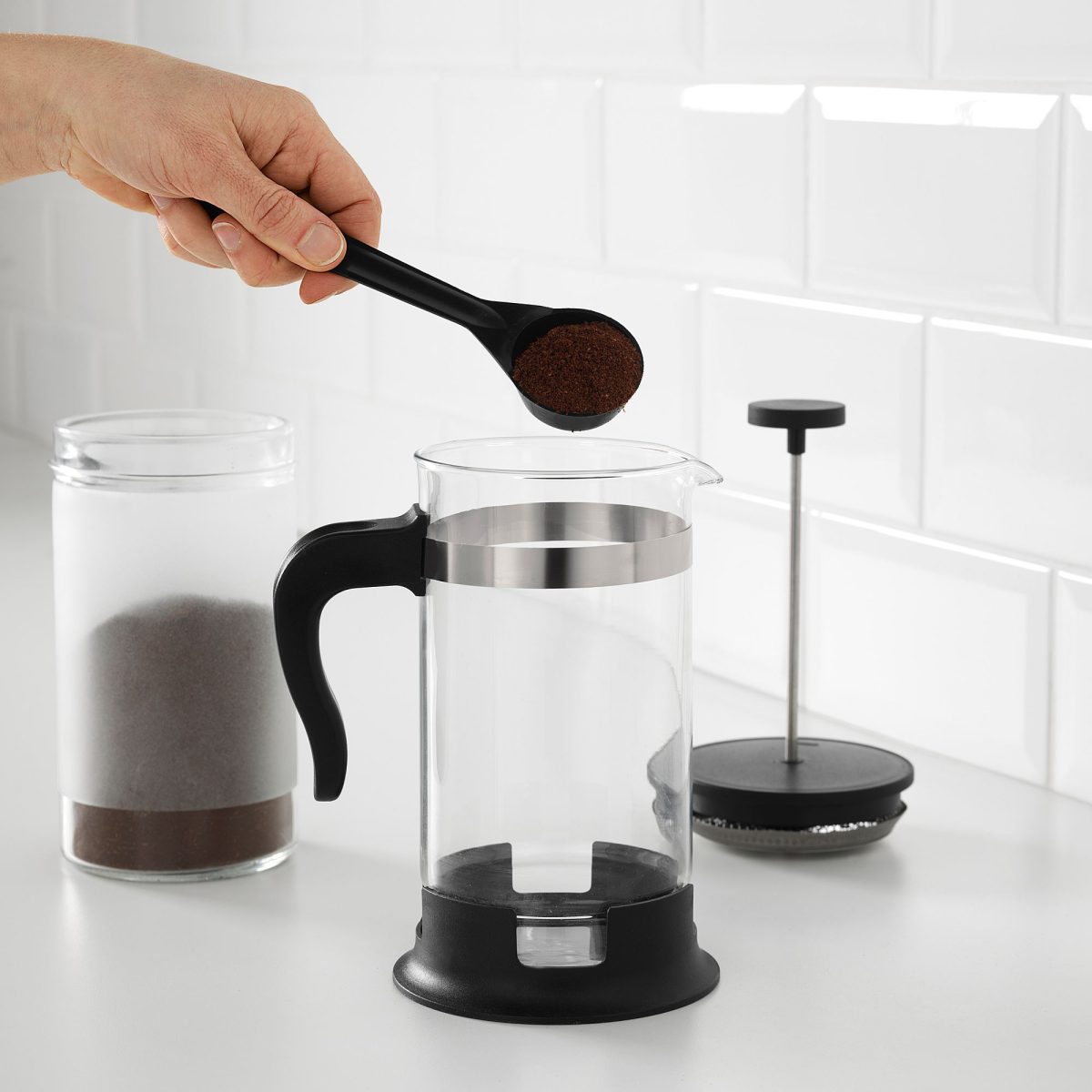 French Press, Paslanmaz Çelik-Siyah, 1 lt – 3. görsel