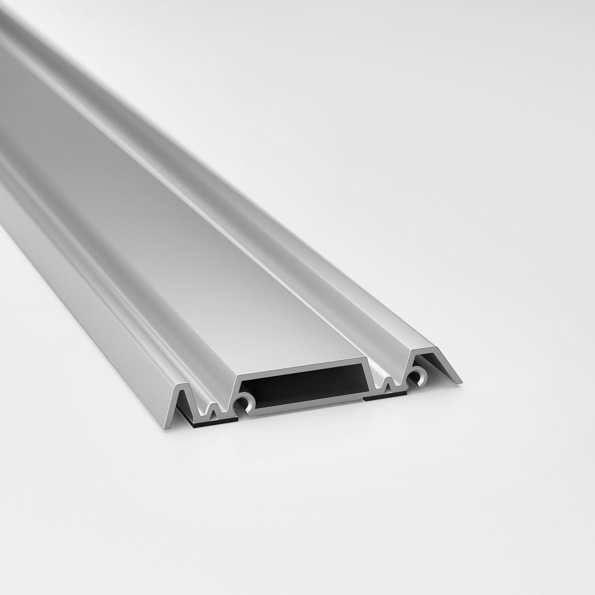 Gömme Dolap için Sürgü Kapak Rayı, Alüminyum, 8.1x200 cm, 2 adet – 2. görsel