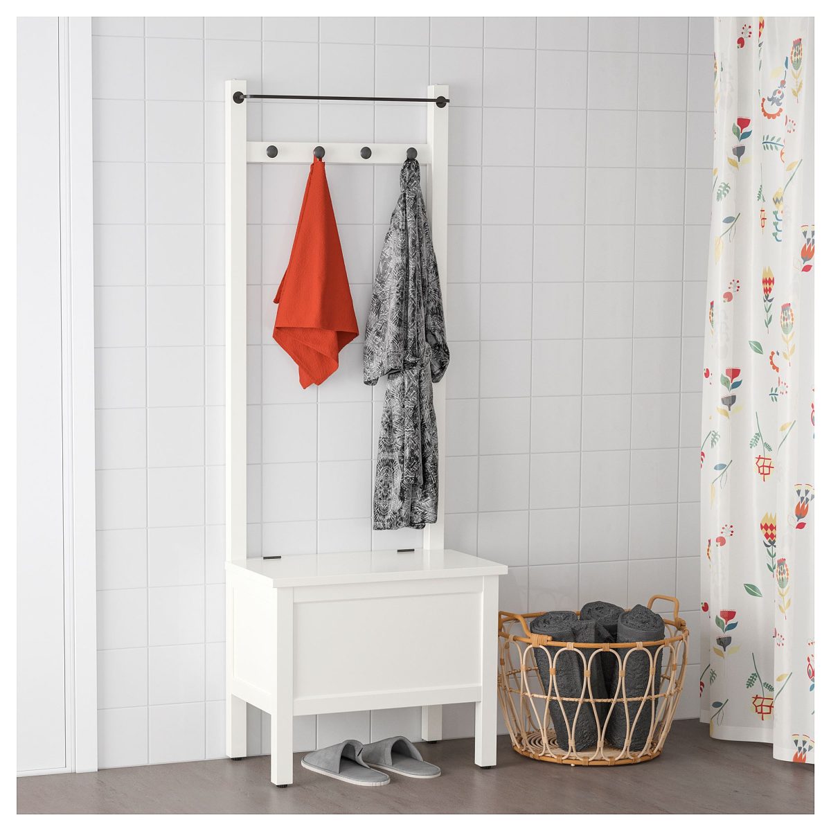 Havluluk ve Bank, Beyaz, 64x37x173 cm – 2. görsel