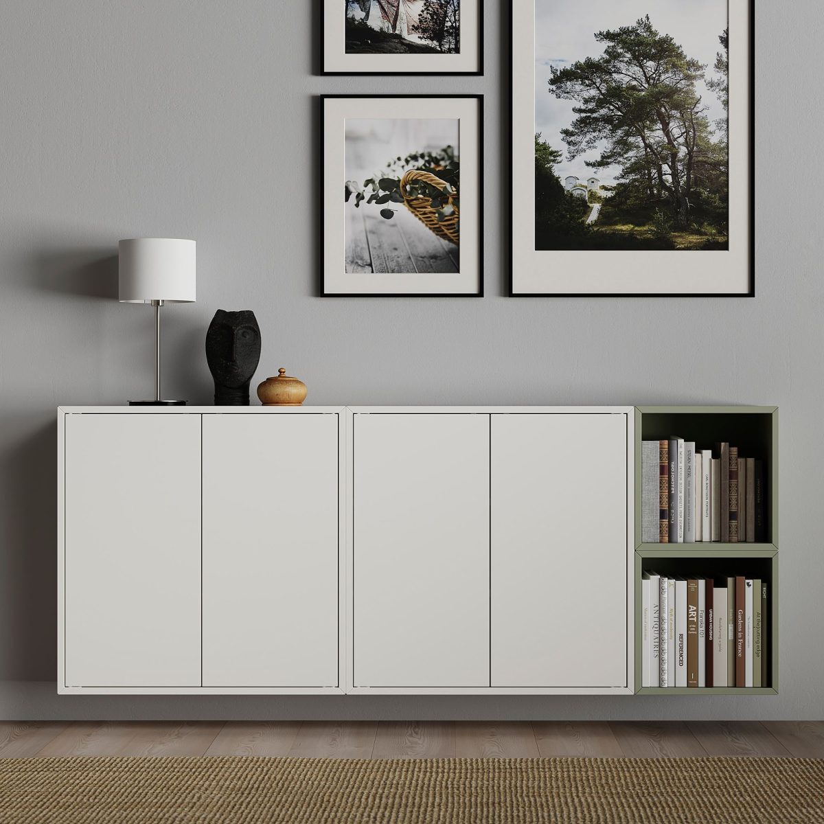 Kapaklı Dolap, Beyaz, 70x35x70 cm – 2. görsel