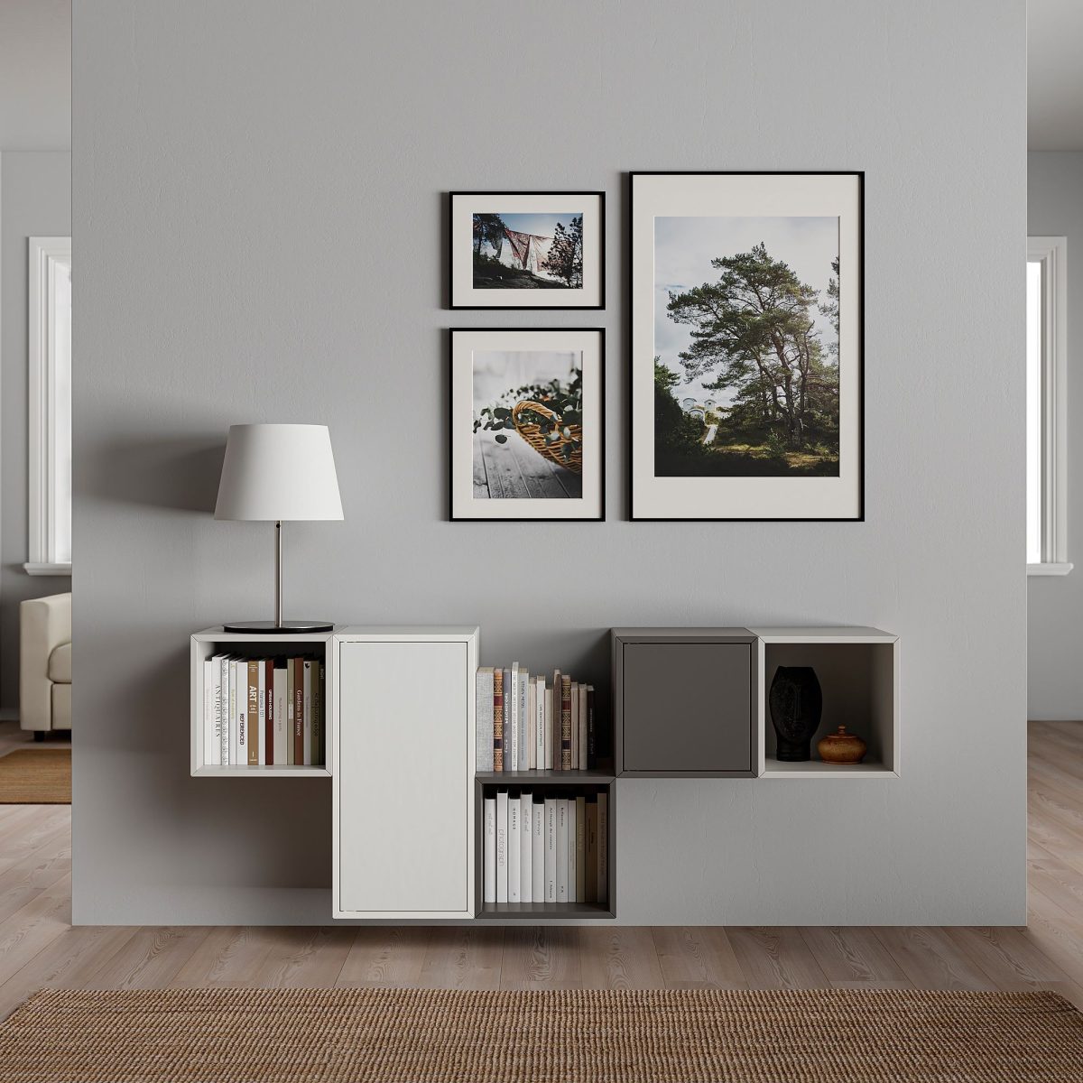 Duvar Dolabı, Beyaz, 35x35x70 cm, Kapaklı – 2. görsel