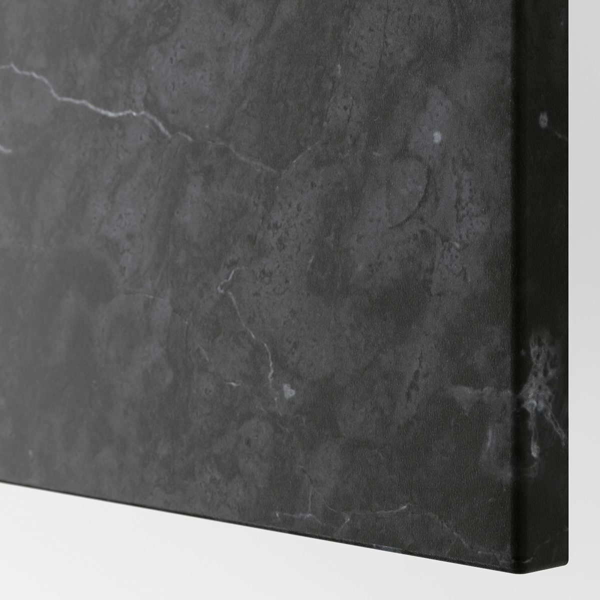 Kapaklı Kitaplık, Beyaz-Siyah Mermer Görünüm, 120x42x202 cm – 4. görsel