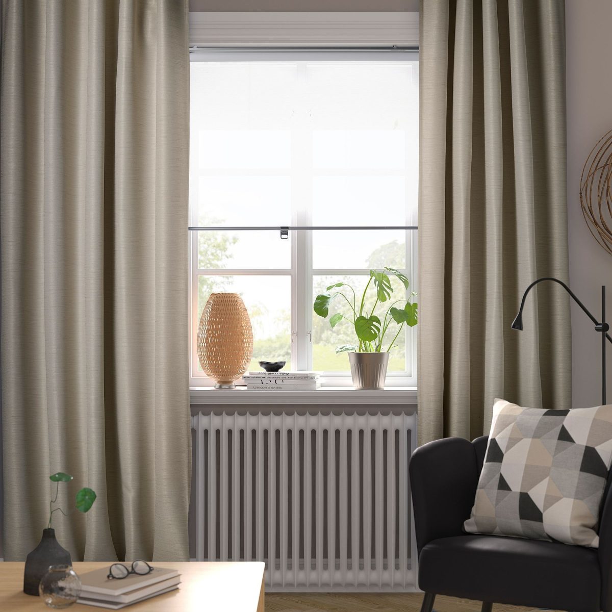 Karartma Perde/2 Kanat, Bej, 145x300 cm, Loş Işık, Polyester – 2. görsel