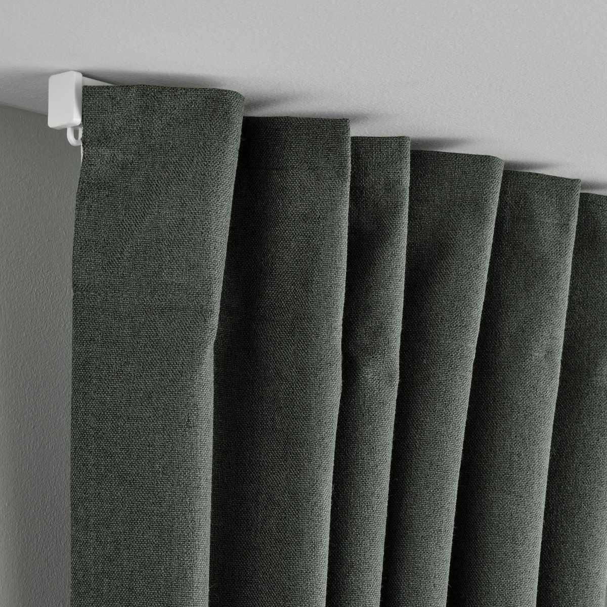 Karartma Perde/2 Kanat, Koyu Yeşil, 135x300 cm, Polyester – 3. görsel