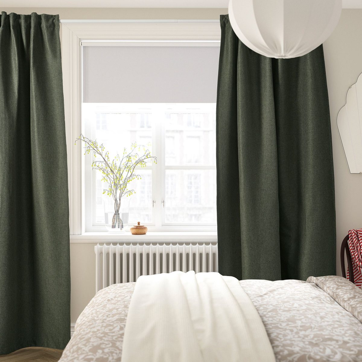 Karartma Perde/2 Kanat, Koyu Yeşil, 145x300 cm, Loş Işık, Polyester – 2. görsel