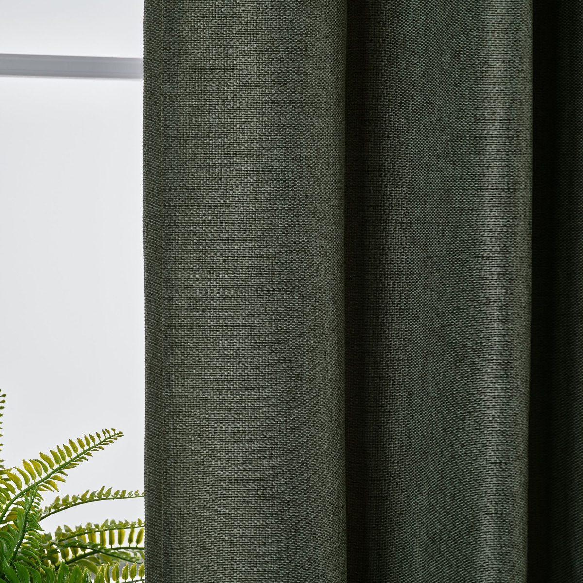 Karartma Perde/2 Kanat, Koyu Yeşil, 145x300 cm, Loş Işık, Polyester – 3. görsel