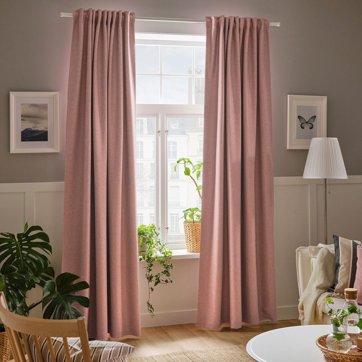Karartma Perde/2 Kanat, Pembe, 145x300 cm, Loş Işık, Polyester – 2. görsel
