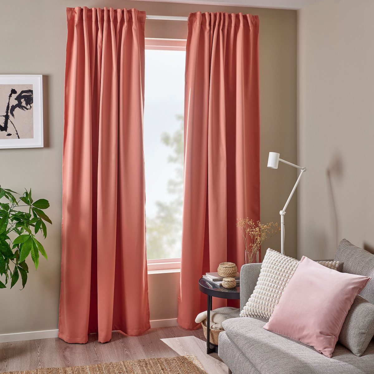 Karartma Perde/2 Kanat, Pembe, 145x300 cm, Loş Işık, Polyester – 3. görsel
