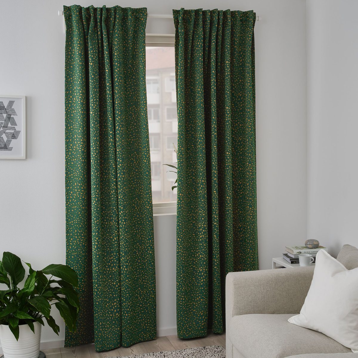 Karartma Perde/2 Kanat, Yeşil, 145x300 cm, Polyester – 3. görsel