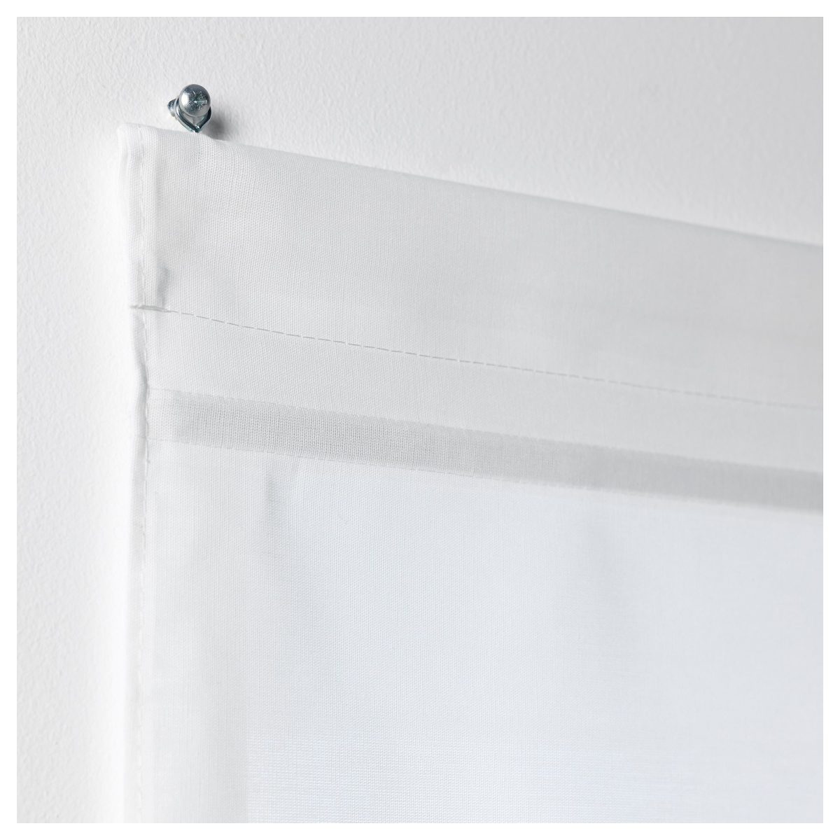 Katlamalı Stor Perde, Beyaz, 60x160 cm, Işık Filtreleyici, Polyester – 2. görsel