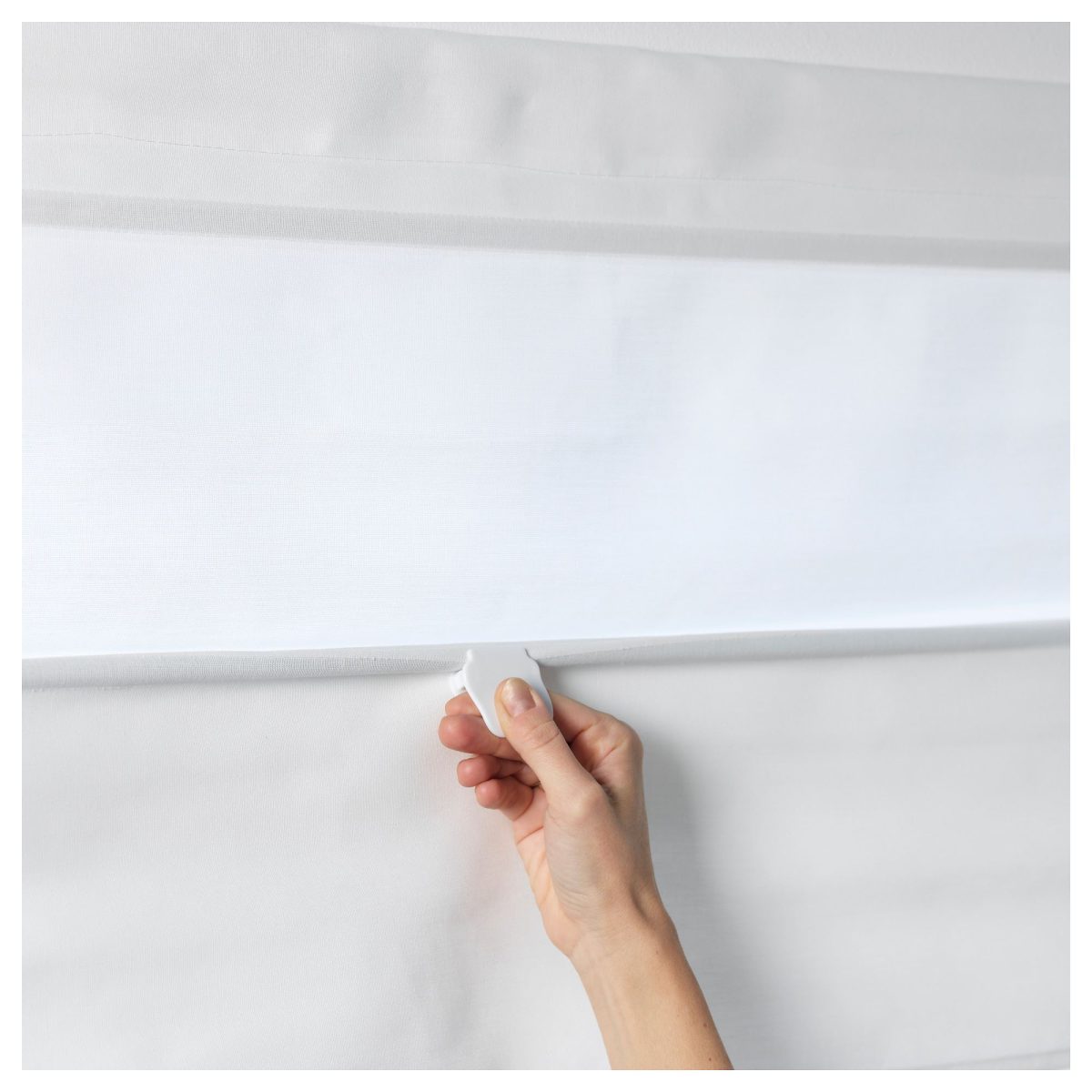 Katlamalı Stor Perde, Beyaz, 80x160 cm, Işık Filtreleyici, Polyester – 4. görsel