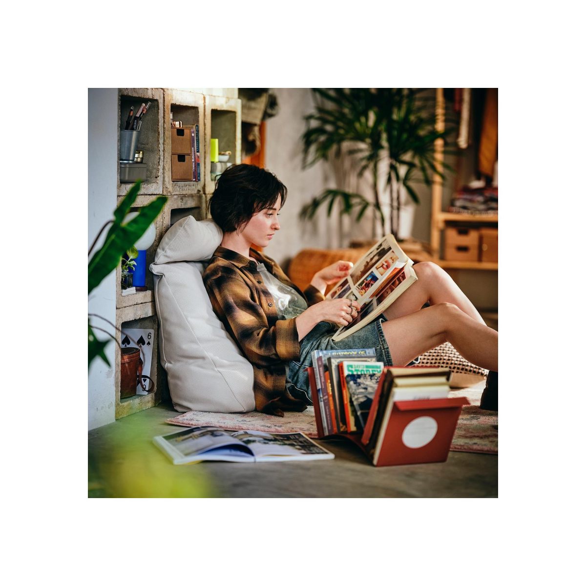 Kitap Desteği, Kırmızı, 54x19x18 cm – 2. görsel