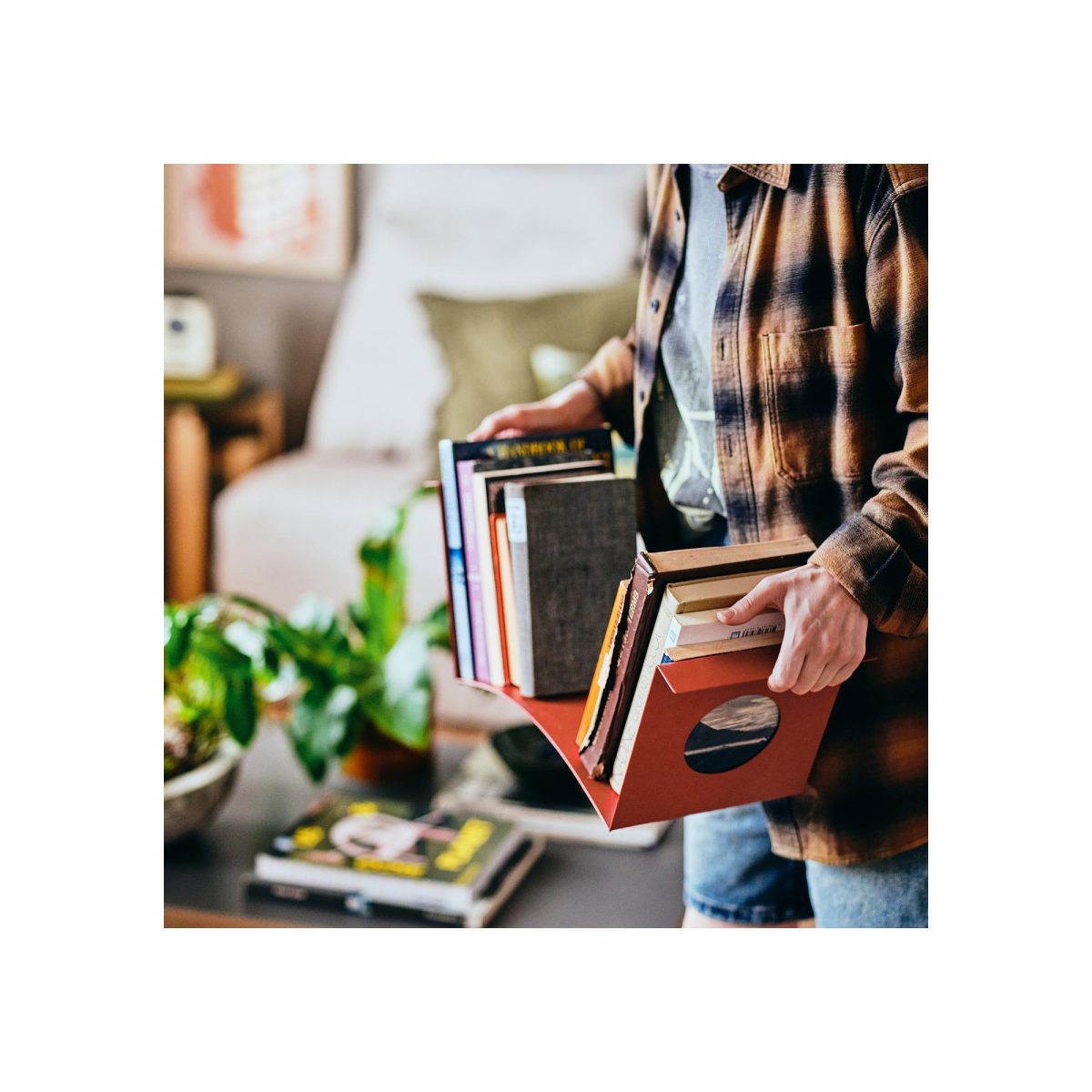 Kitap Desteği, Kırmızı, 54x19x18 cm – 3. görsel