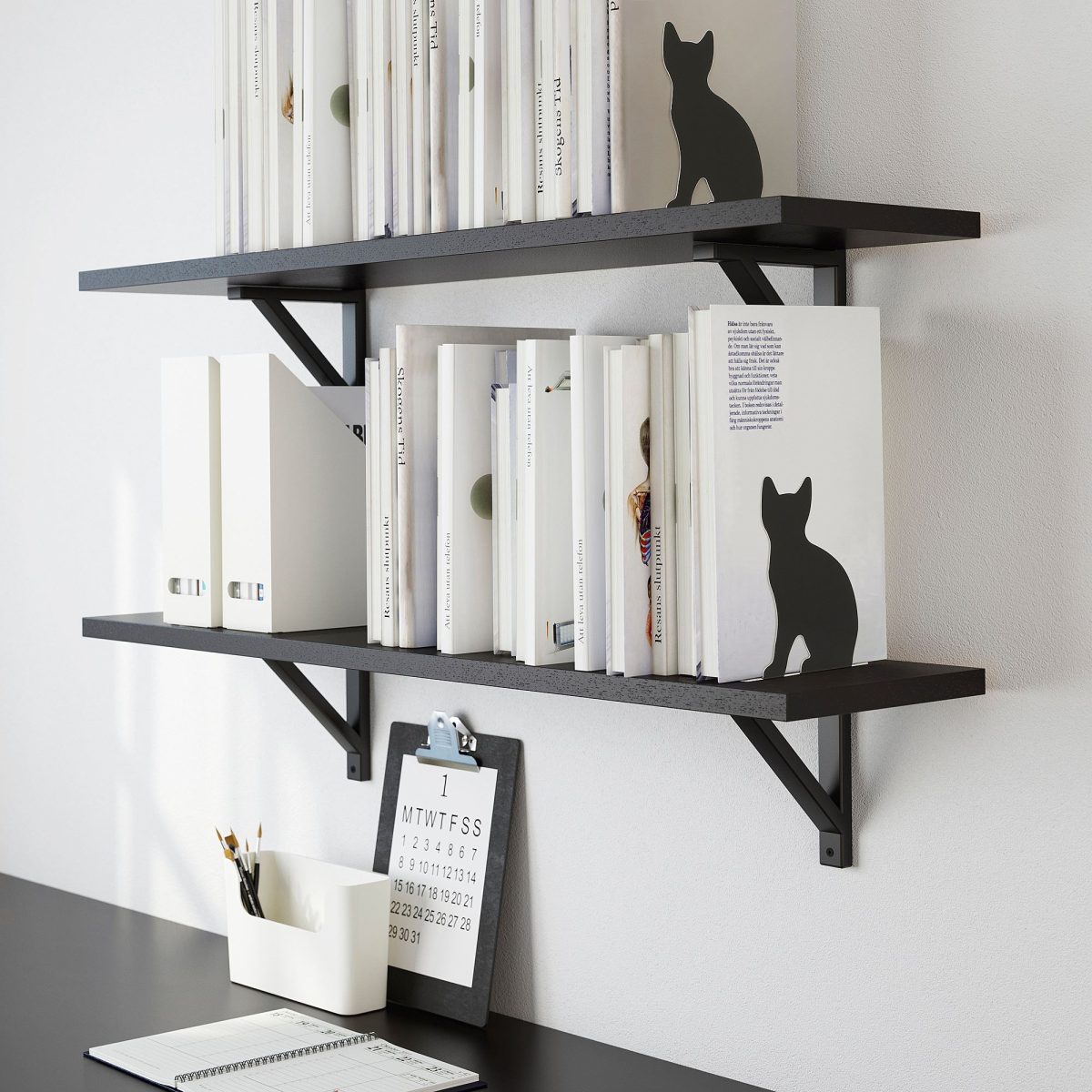 Kitap Desteği, Siyah, 12x14.5 cm, Kedi – 2. görsel