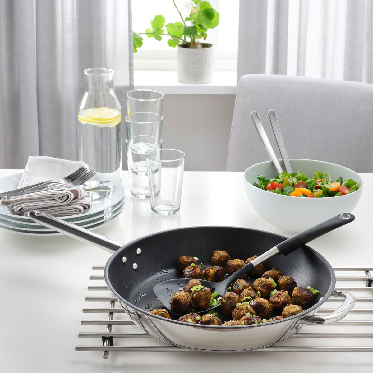 Kızartma Tavası, Paslanmaz Çelik, 32 cm – 4. görsel