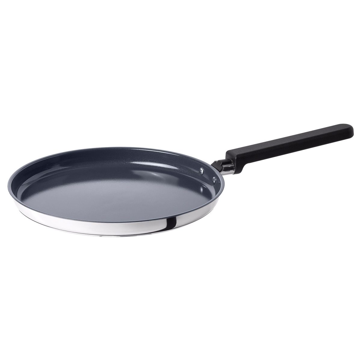 Krep Tavası, Paslanmaz Çelik, 24 cm, Yapışmaz Kaplama