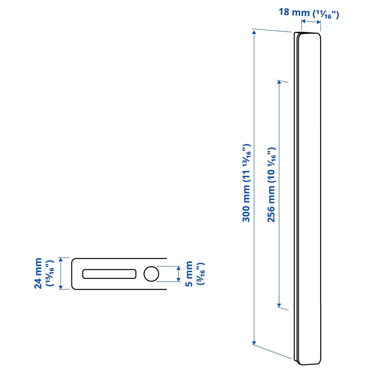 Kulp, Antrasit, 300 mm, 2 adet – 4. görsel