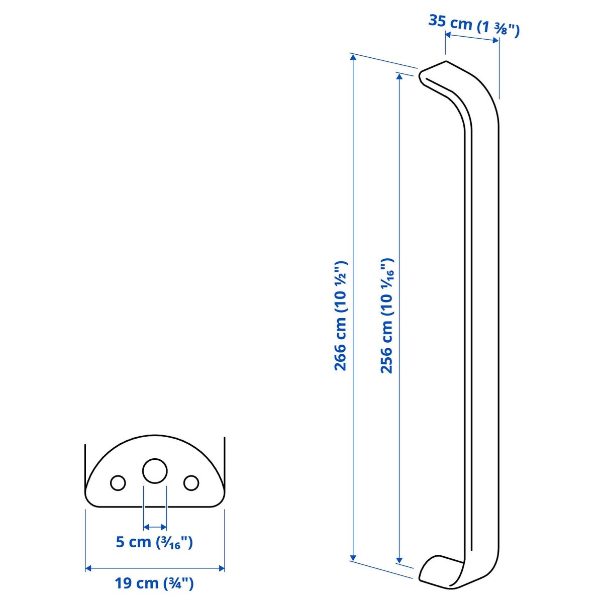 Kulp, Metal Rengi, 266 mm, 2 adet – 4. görsel