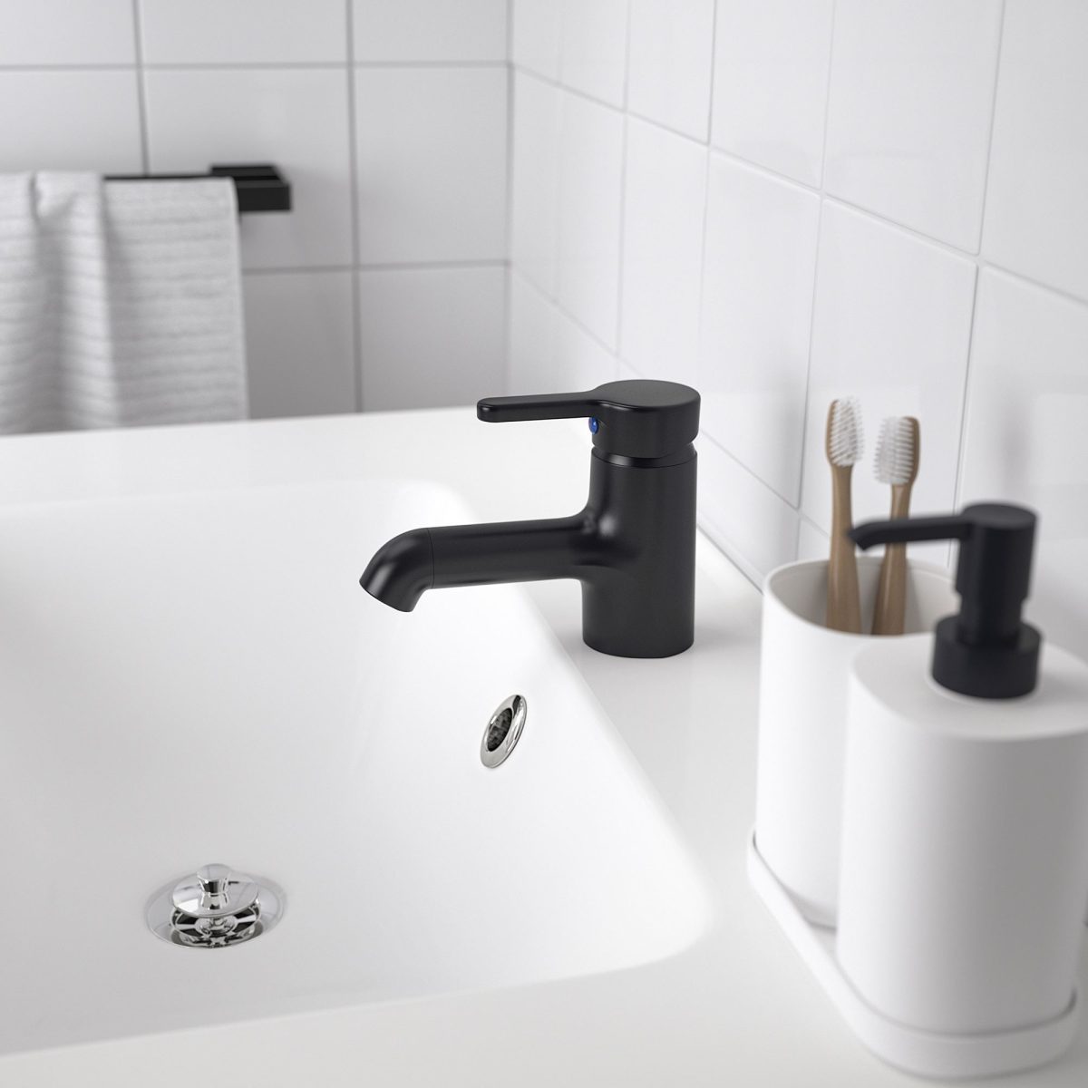 Lavabo Bataryası, Siyah, 12 cm – 2. görsel