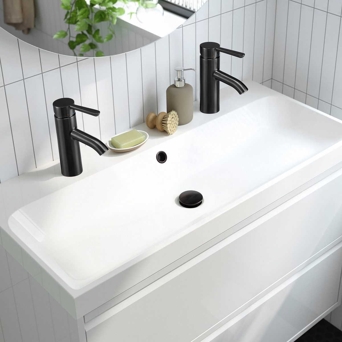 Lavabo Bataryası, Siyah, 18 cm – 2. görsel